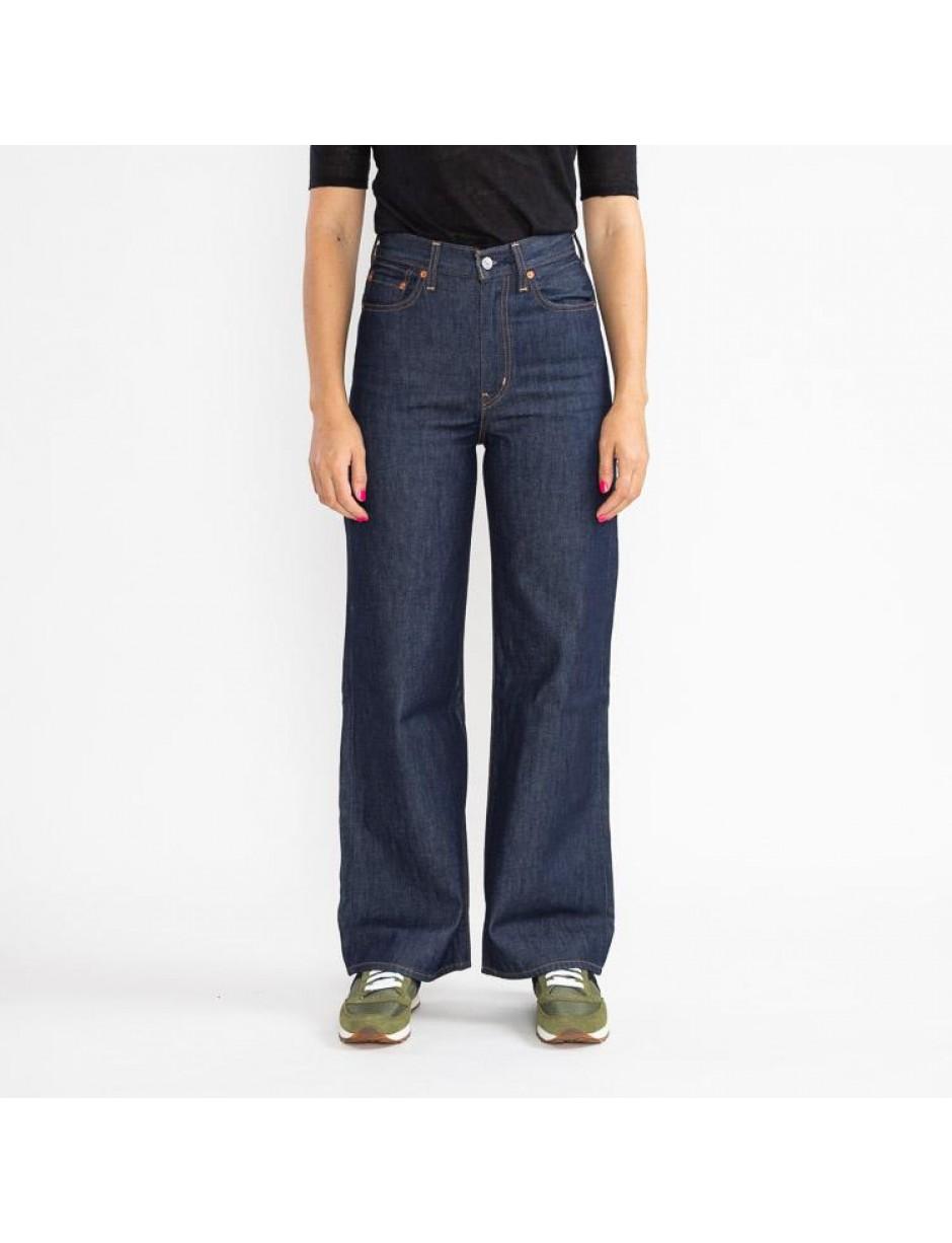 Levi's Levi's Ribcage Wide Leg High & Mighty Jeans in Blue | Lyst