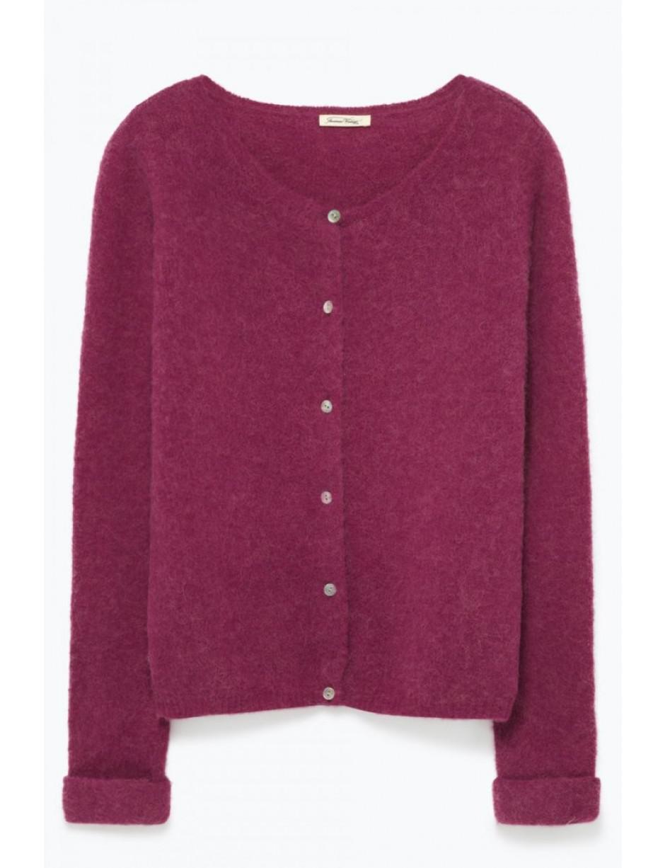 american vintage cardigan purple