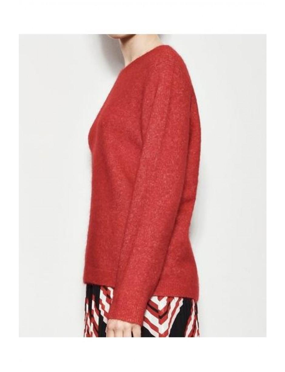 Just Female Wool Chiba Knit Sweater in Red - Lyst