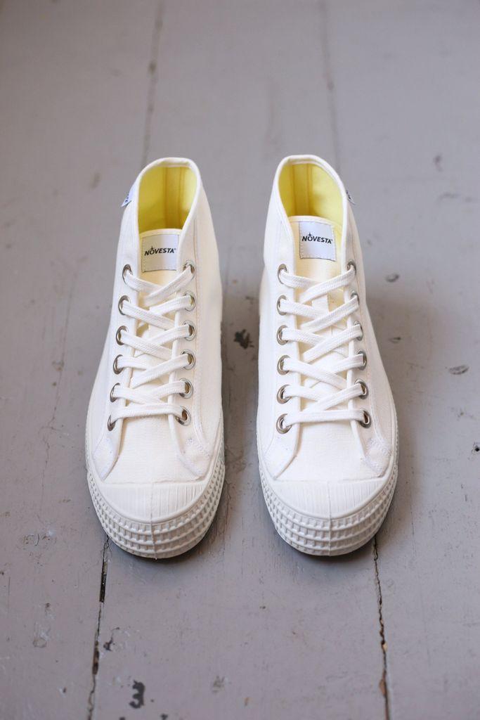 Novesta Star Dribble White Canvas Hi-top Sneakers - Lyst