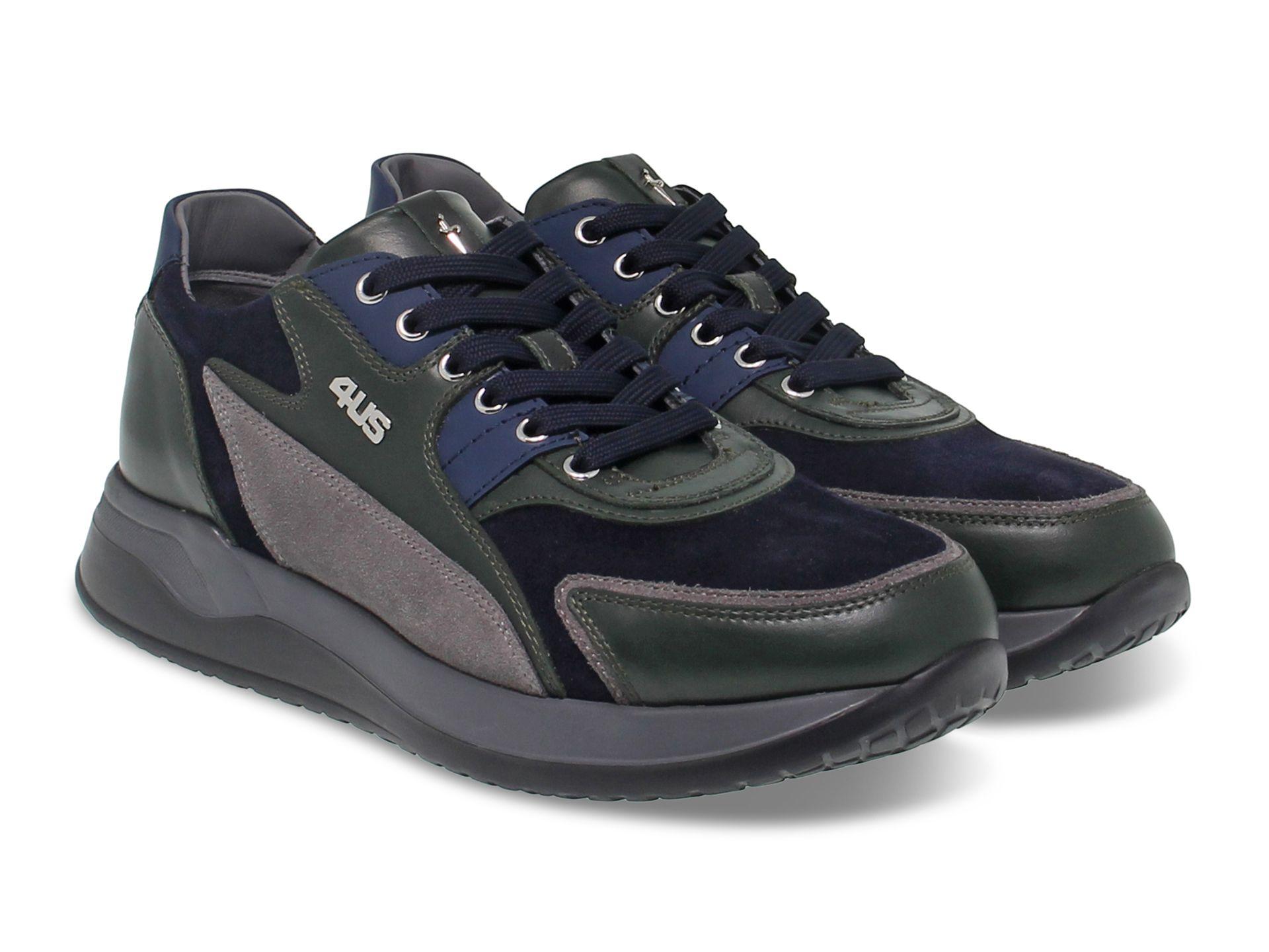 Cesare Paciotti Leather Sneakers in Green for Men | Lyst