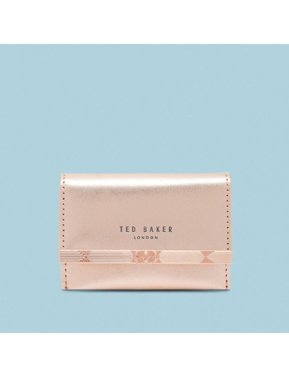 Ted Baker Leather Niccole Concertina Card Holder Rose Gold in Pink | Lyst