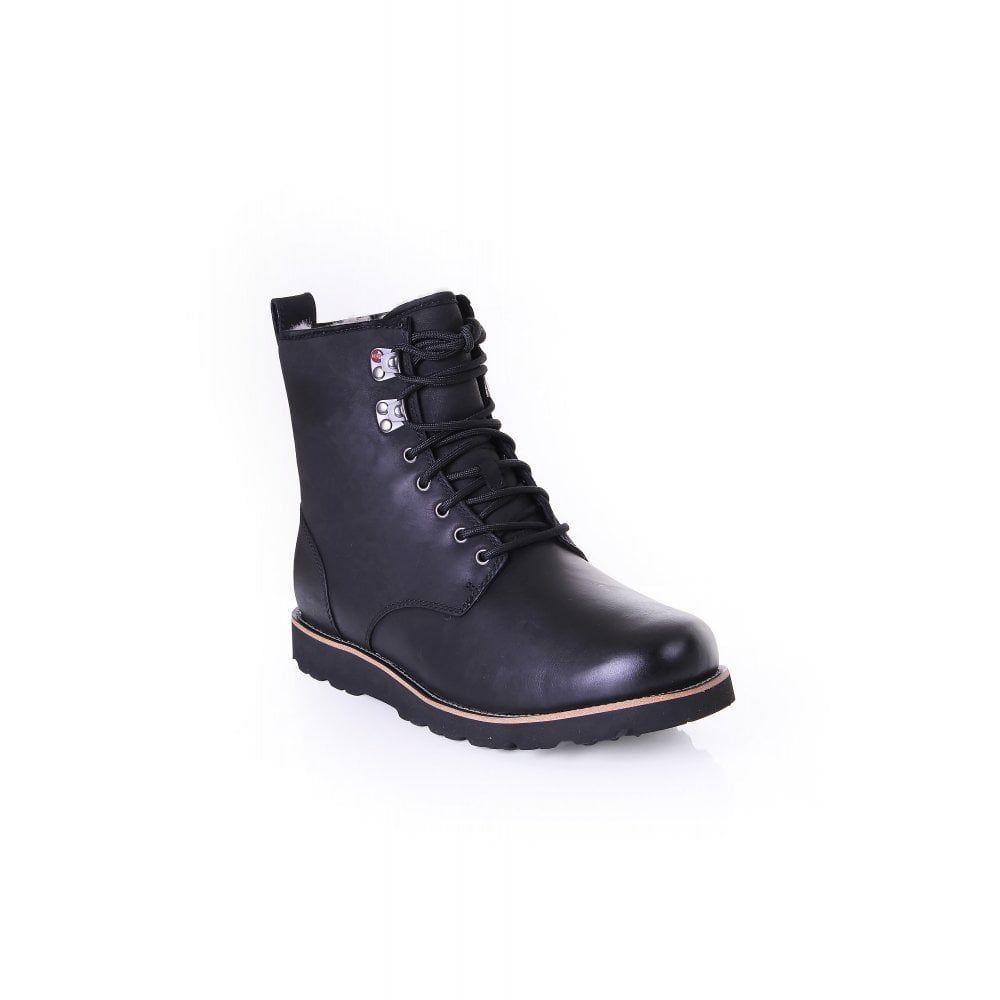 UGG Hannen Uggpure-lined Leather Waterproof Combat Boots in Black for Men -  Save 57% | Lyst