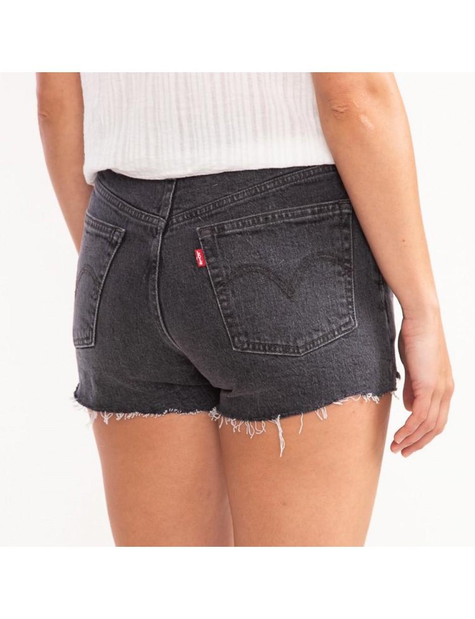 levi's high rise black shorts