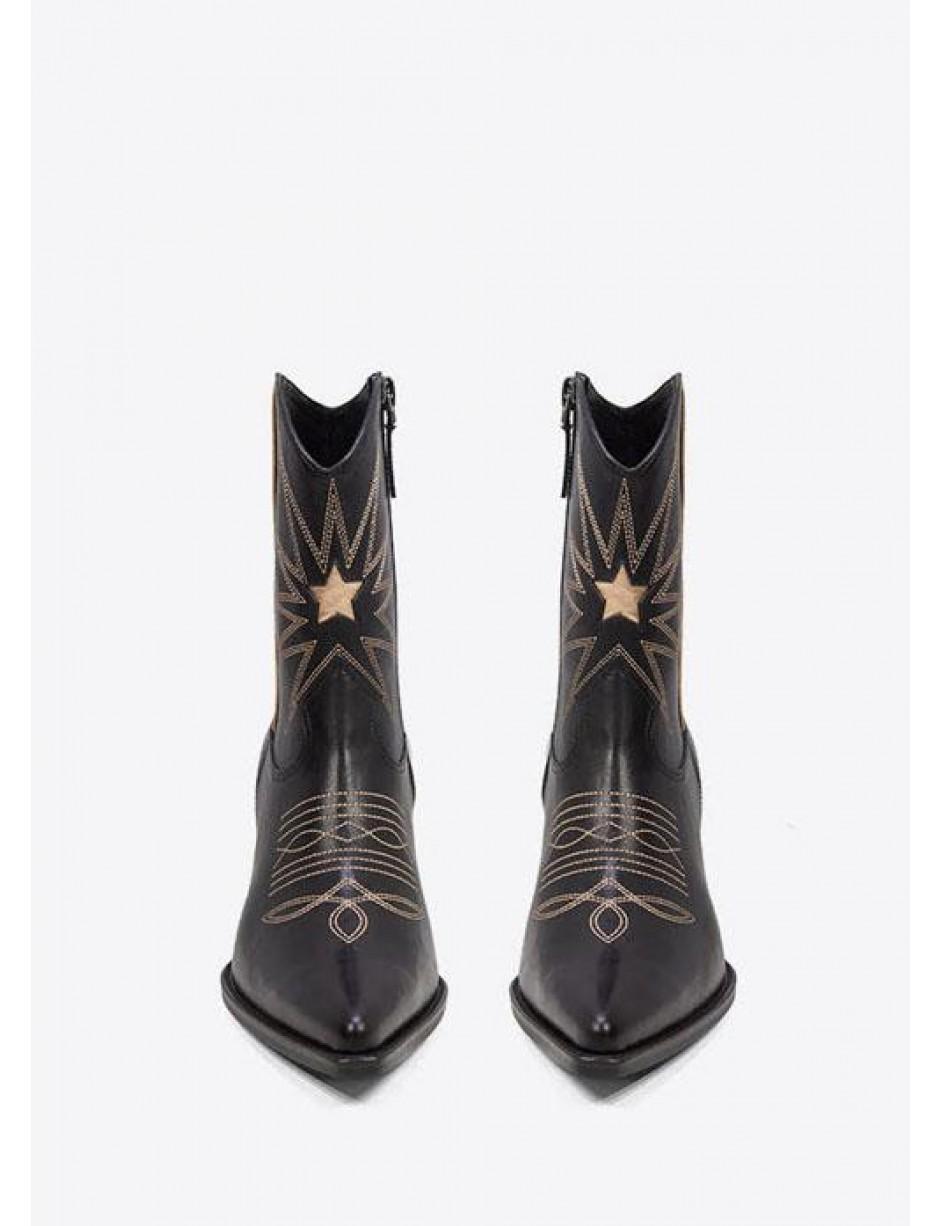 Lola Cruz Cowboy Estrella Boot in Black | Lyst Australia