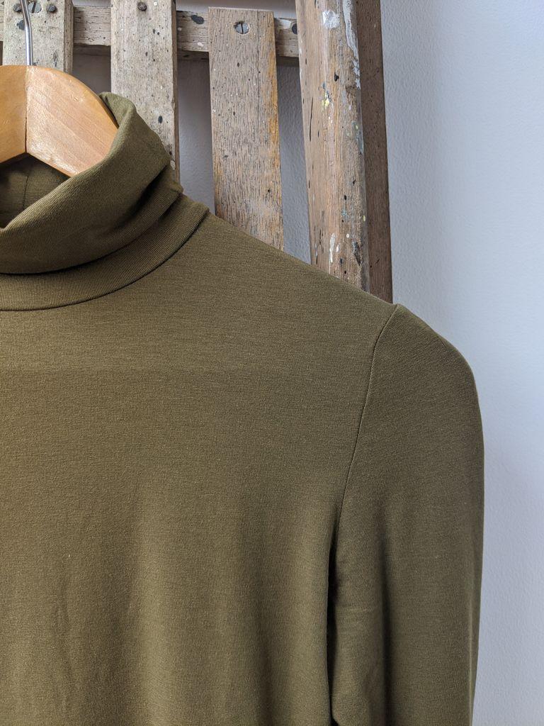 olive turtleneck