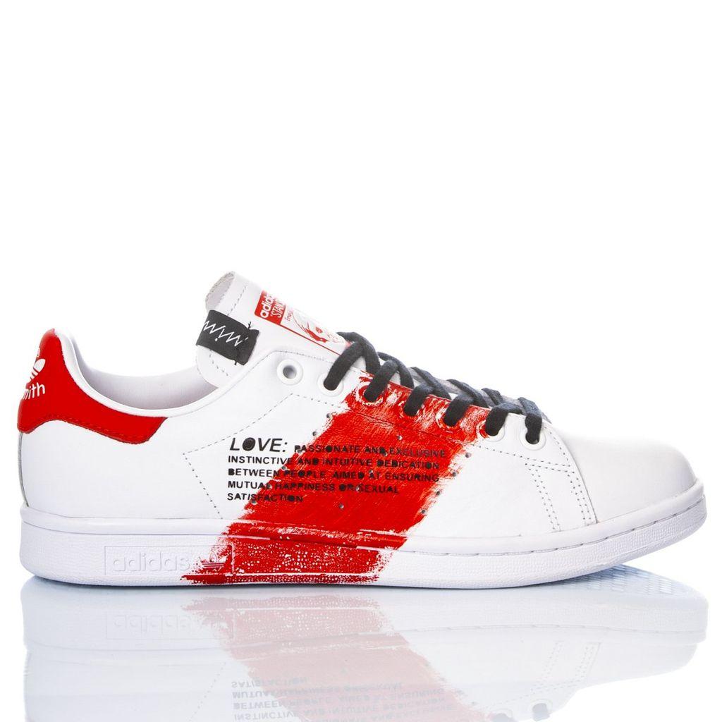 adidas Stan Smith , Red in White for Men | Lyst