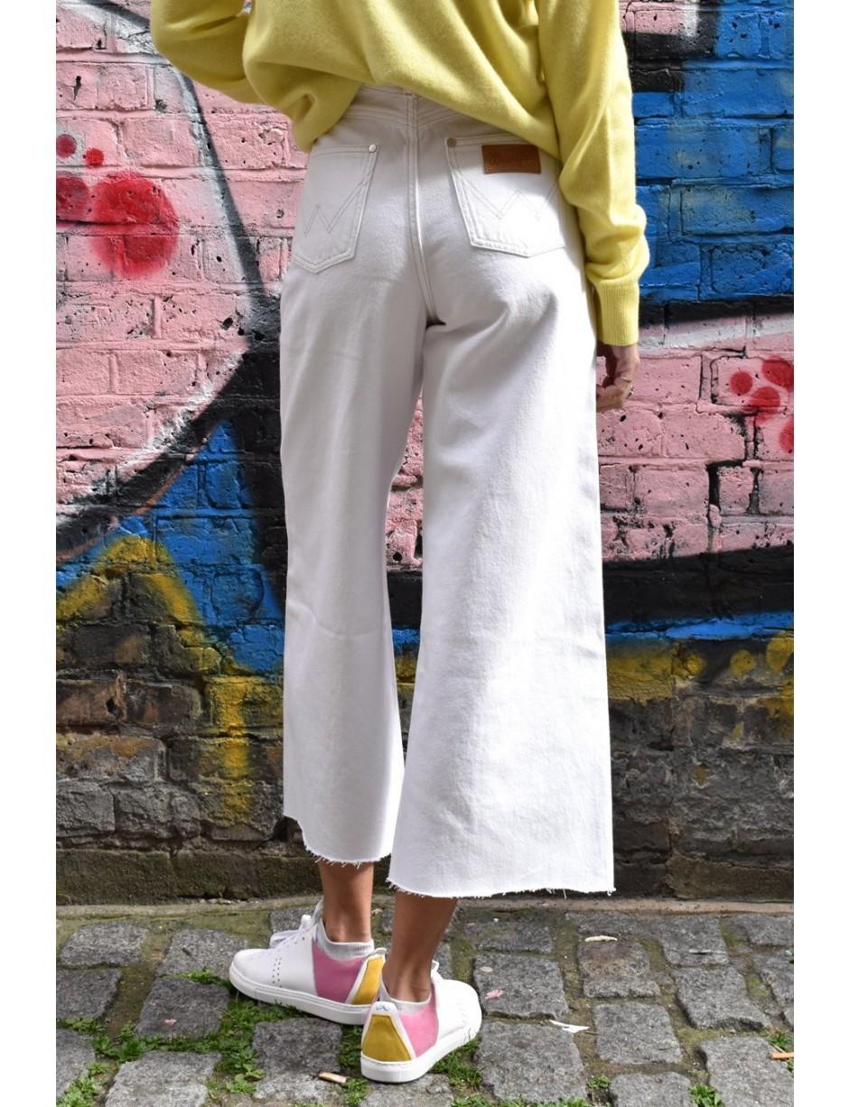 Wrangler Denim Western Vintage White Culotte Jeans - Lyst