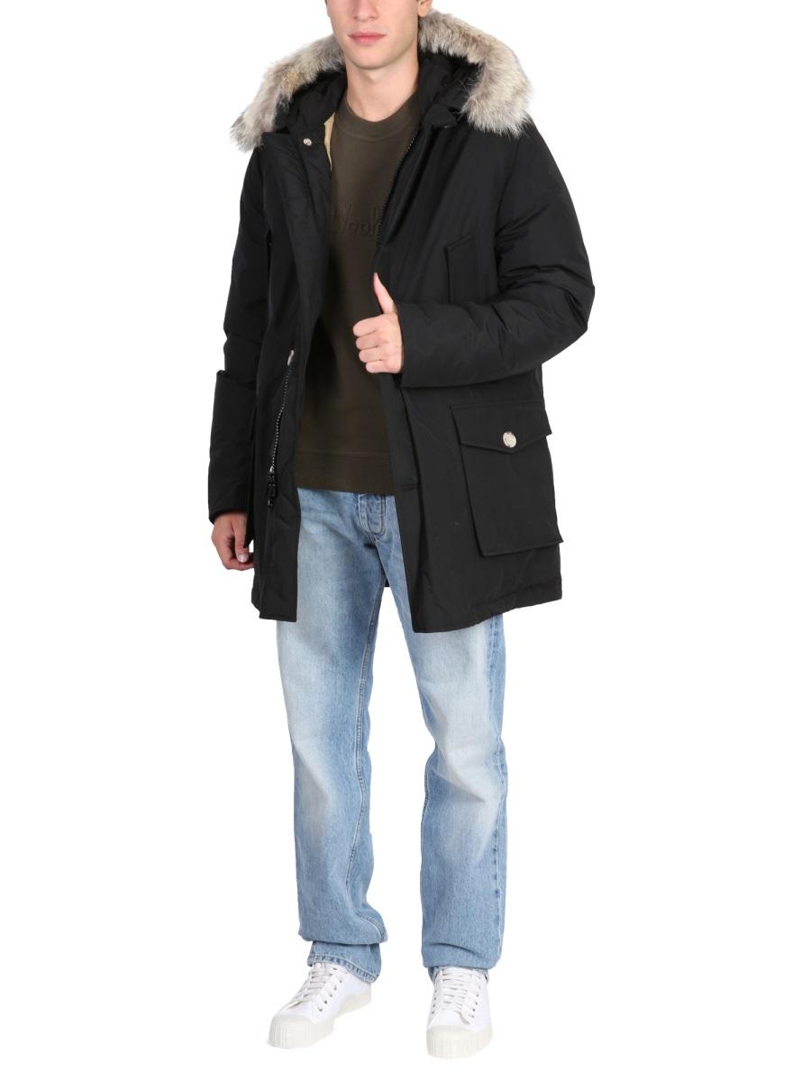 Woolrich Fur Arctic Anorak in Nero for Men Mens Jackets Woolrich Jackets Black Save 53% 