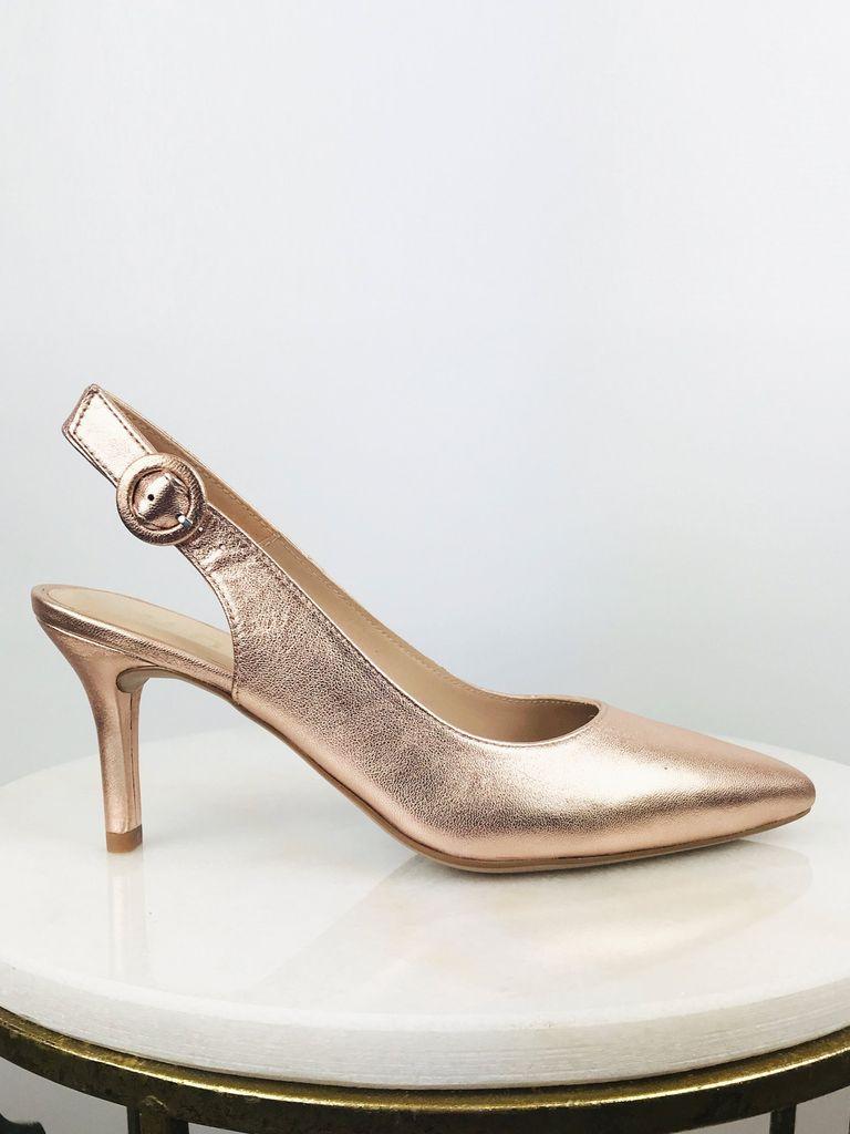 Unisa Leather Sling Back Shoes in Pink 