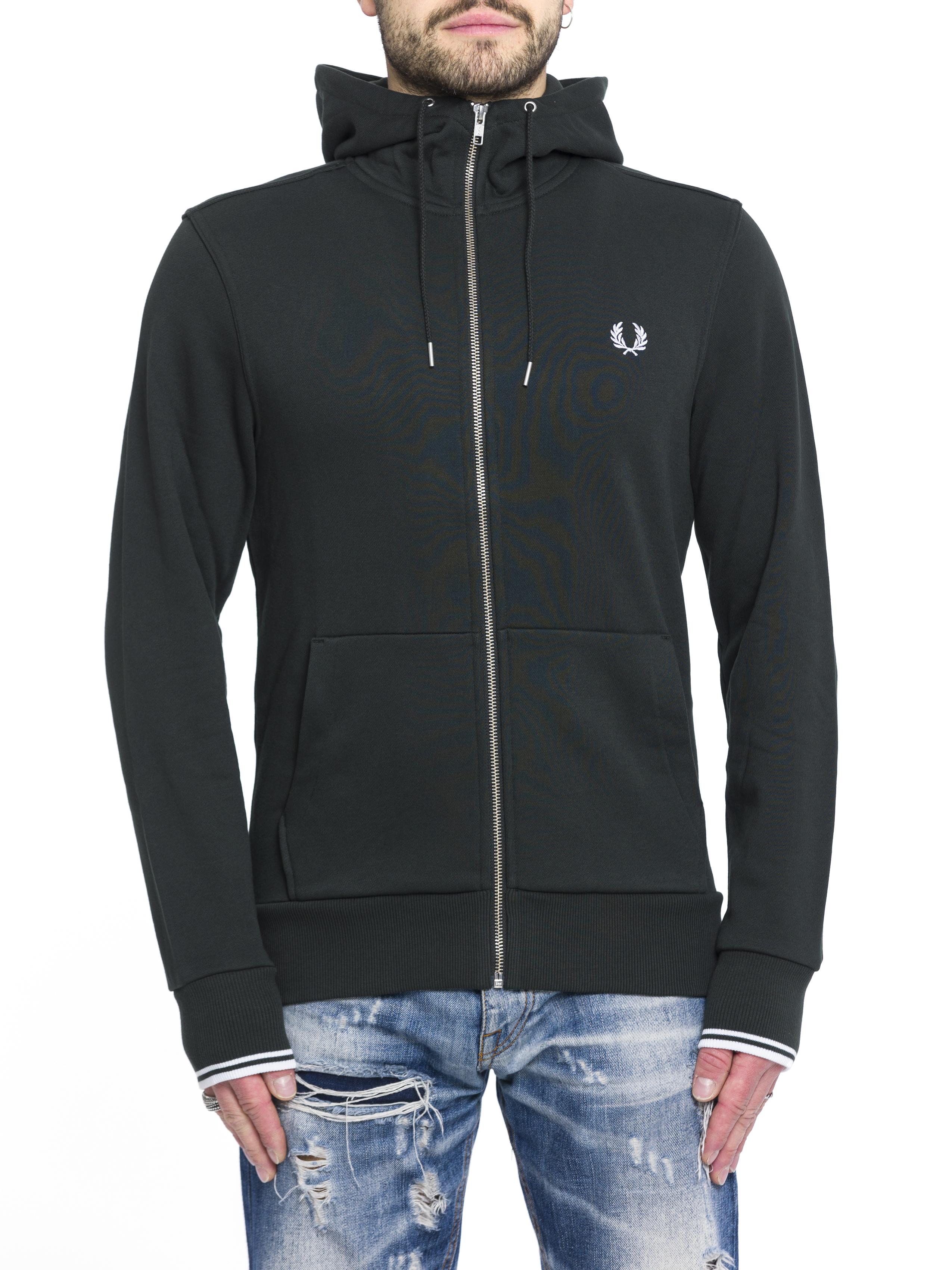 Fred Perry Felpa Girocollo in Black for Men | Lyst