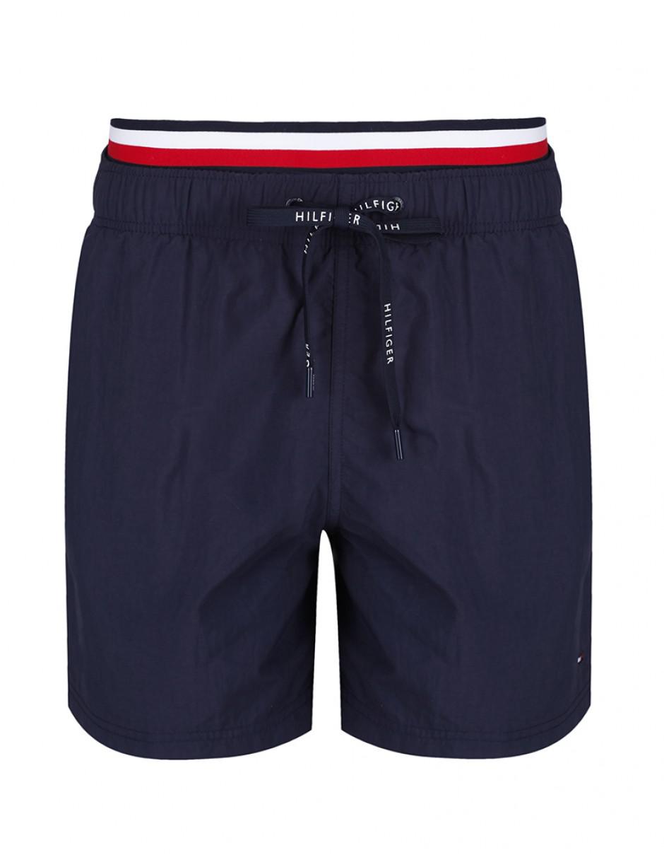 Tommy Hilfiger Men's Double Waistband Swim Shorts in Blue for Men - Lyst