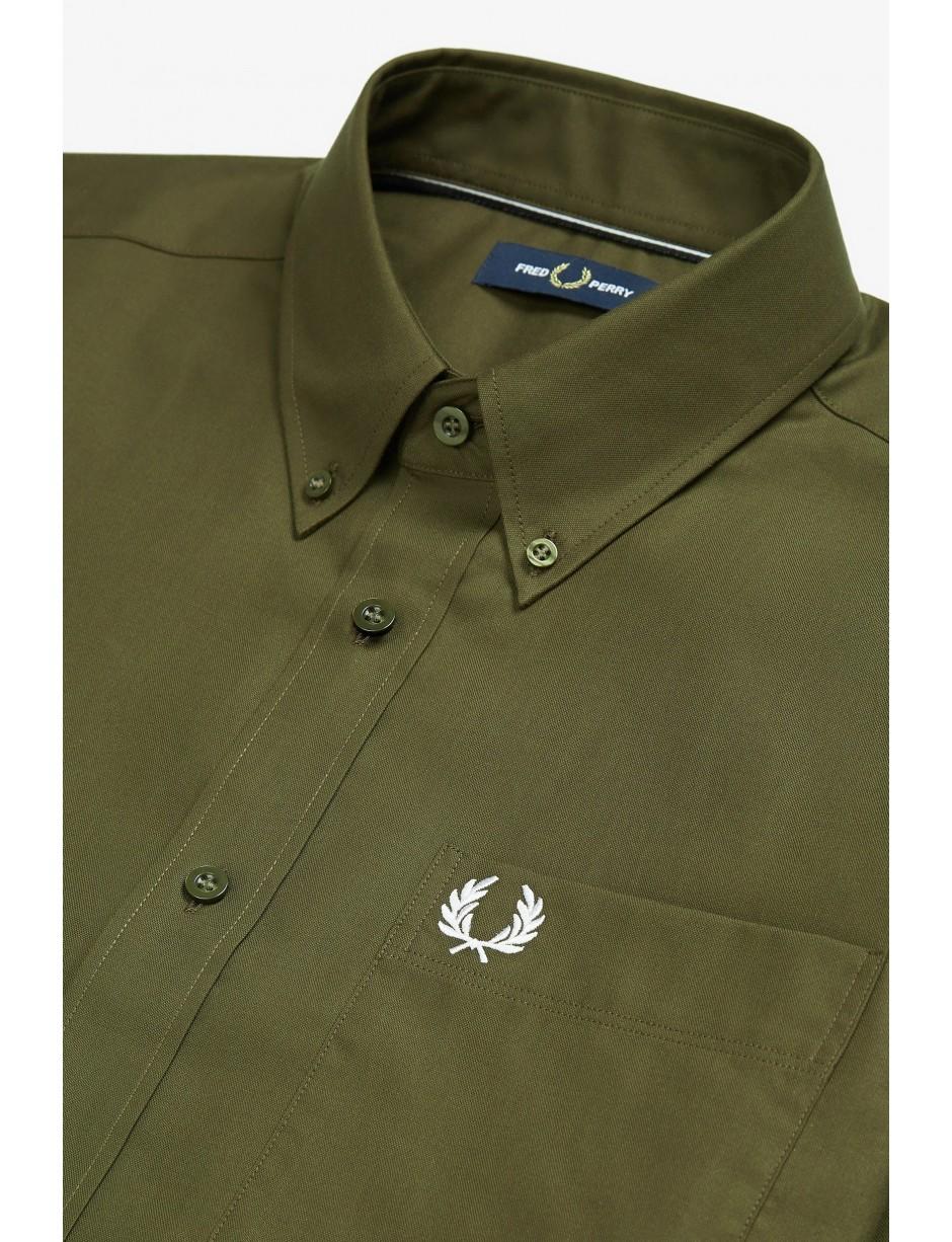 Fred Perry Oxford Shirt Dark Thorn in Green for Men | Lyst Canada