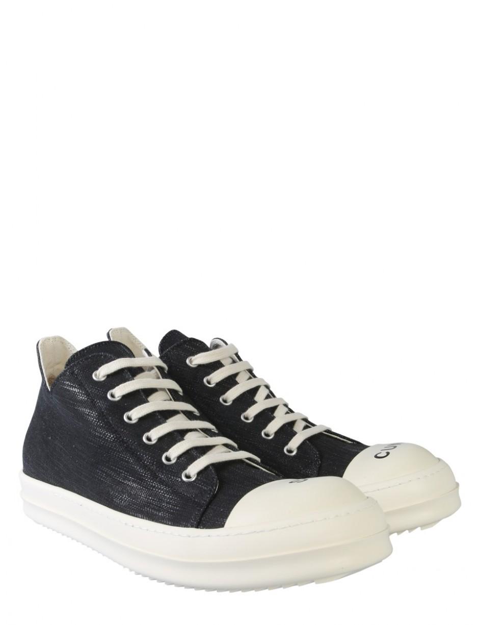 Rick Owens Drkshdw Canvas Low Sneakers in Black for Men - Lyst