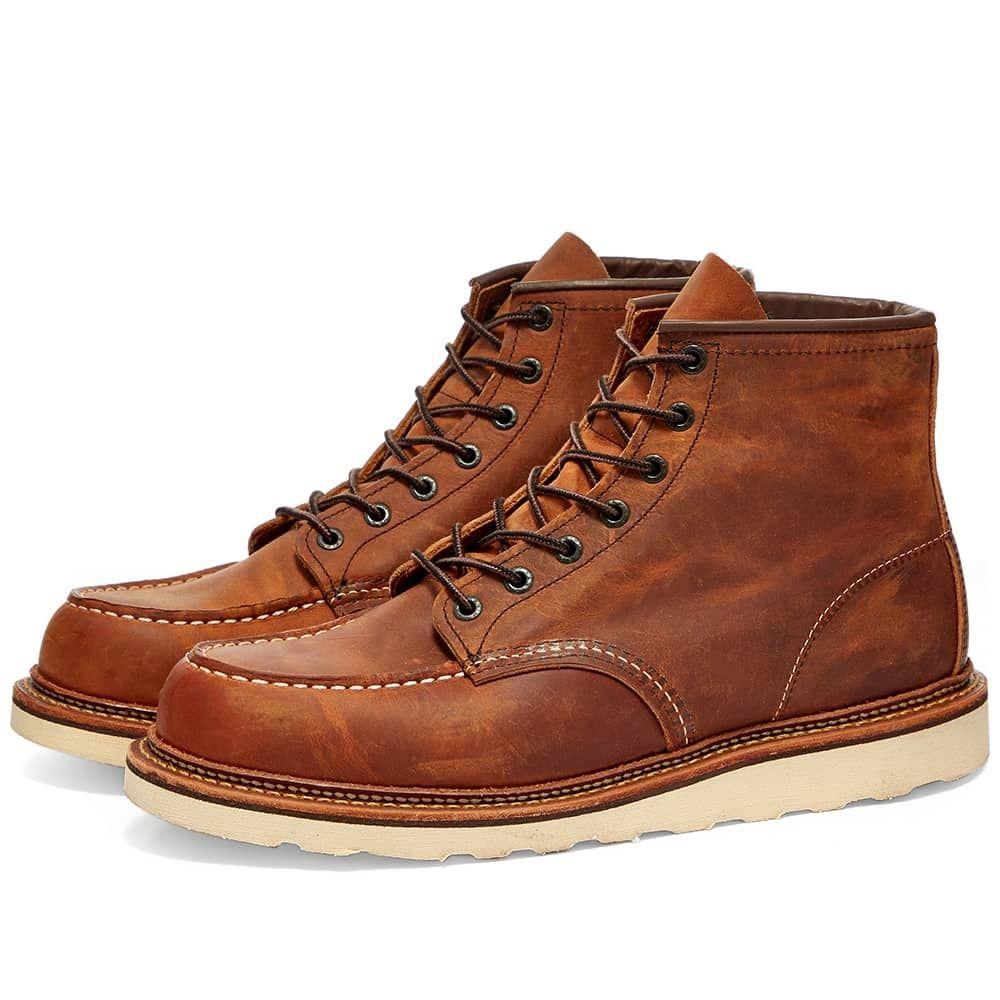 red wing moc toe copper
