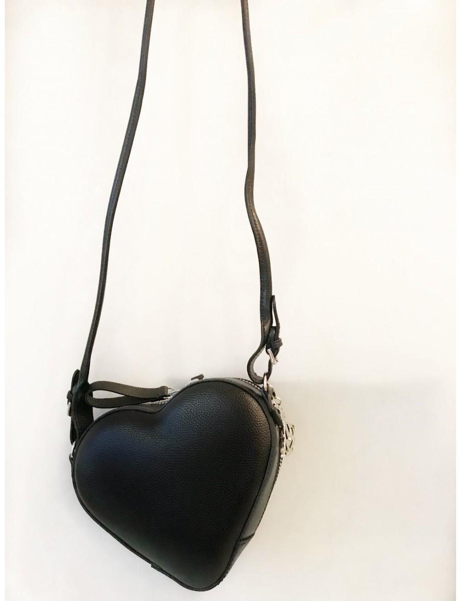 Vivienne Westwood Leather Johanna Heart Crossbody Bag Black Lyst