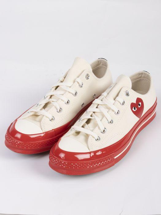 COMME DES GARÇONS PLAY Rubber Converse Chuck 70 - White Low-top Sneakers -  Red Sole | Lyst
