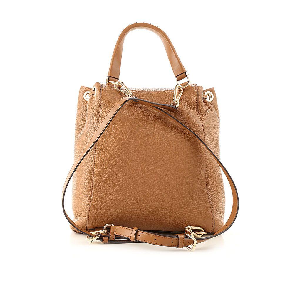 brown leather michael kors backpack