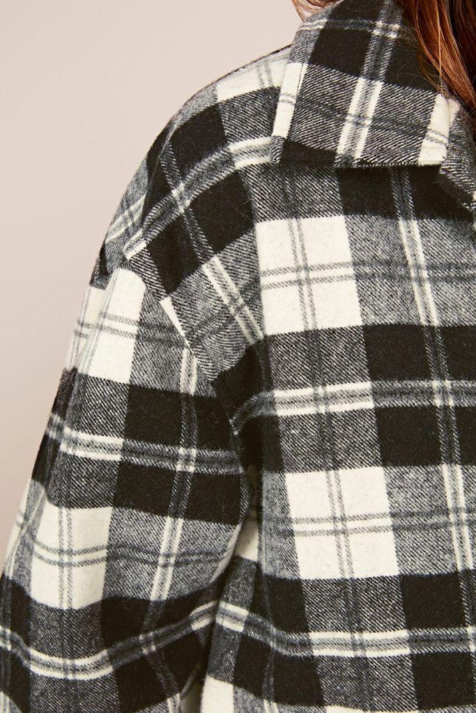 American Vintage Wool Ojomodjo Billy Black Check Overshirt - Lyst