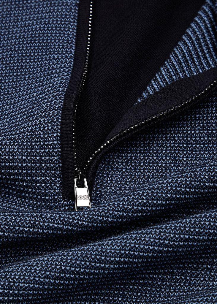boss zip neck sweater