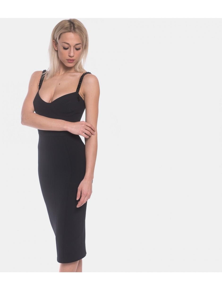Elisabetta Franchi Abito Tubino Nero | Lyst