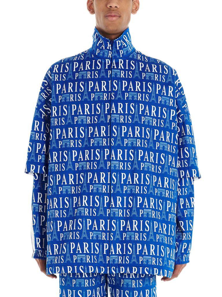 Balenciaga Blue Cotton Outerwear Jacket for Men - Lyst