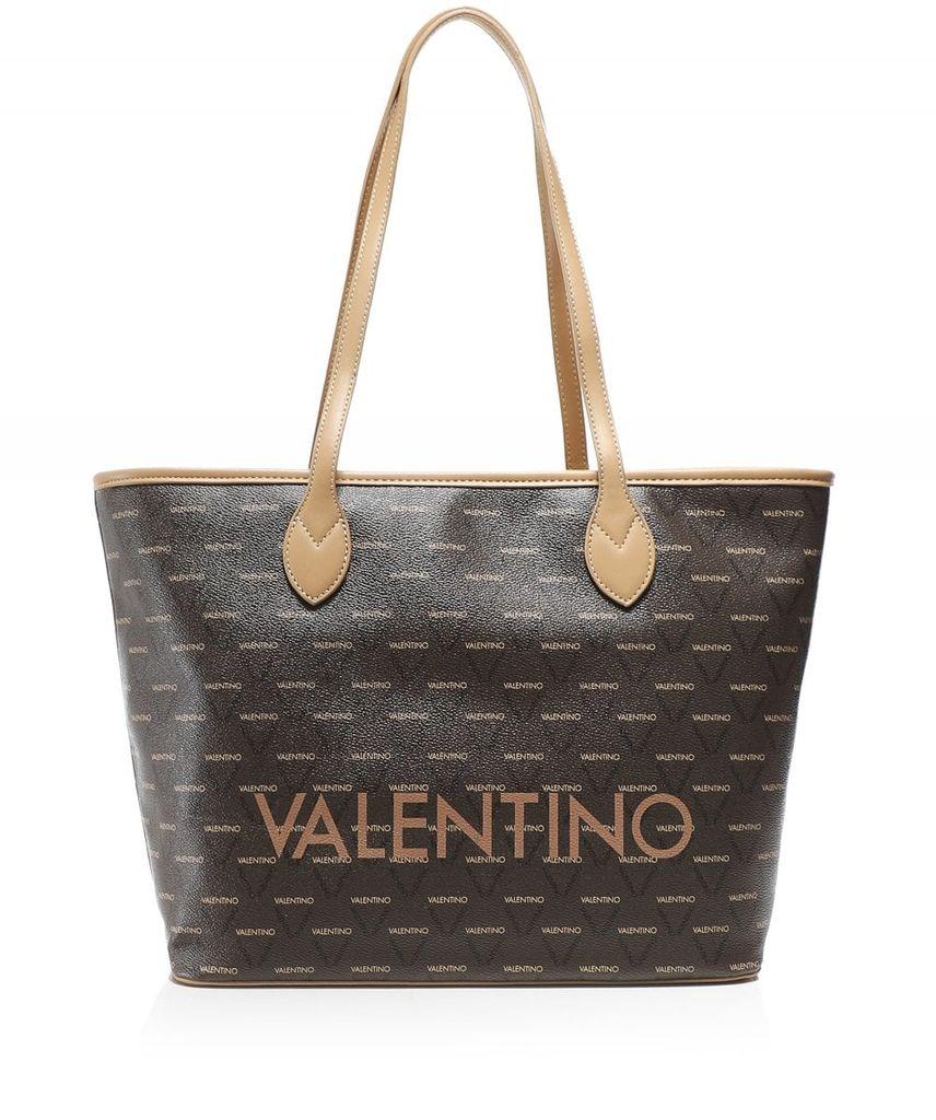 valentino by mario valentino geometric print branded shopper bag