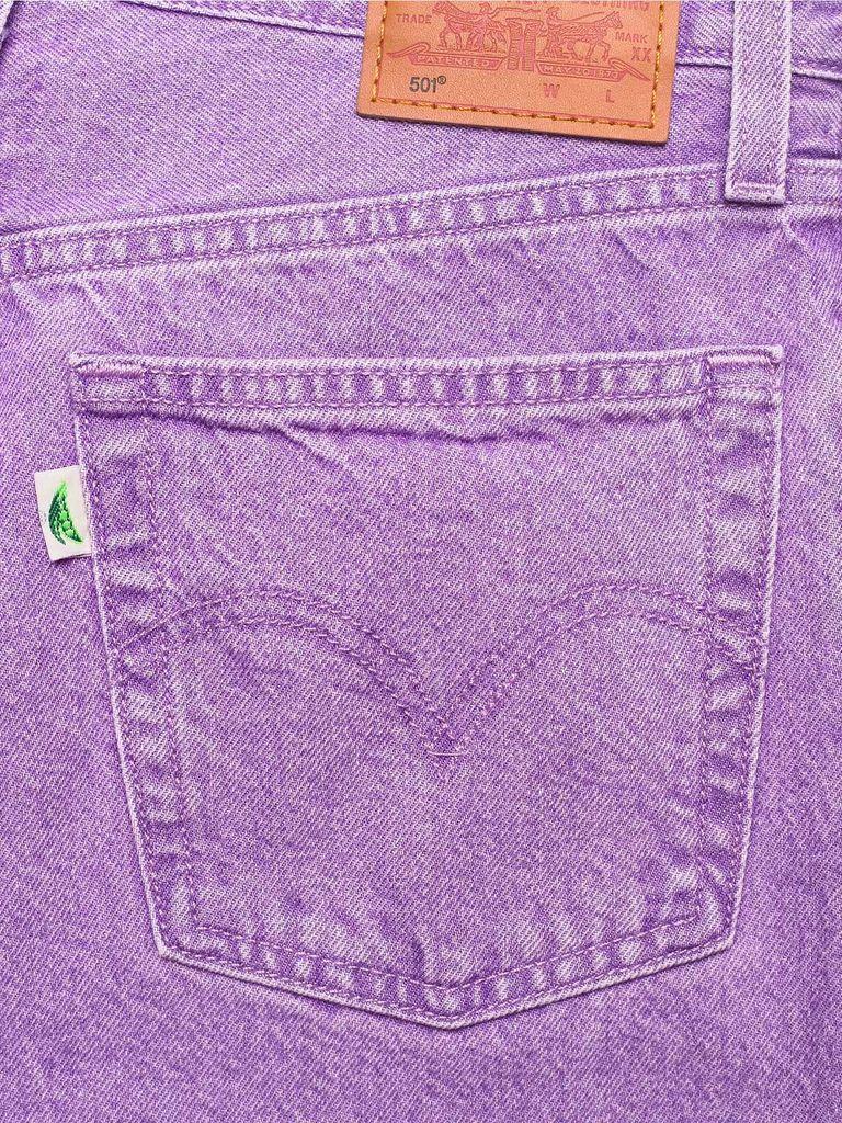 Levi's 501 Crop in Purple | Lyst