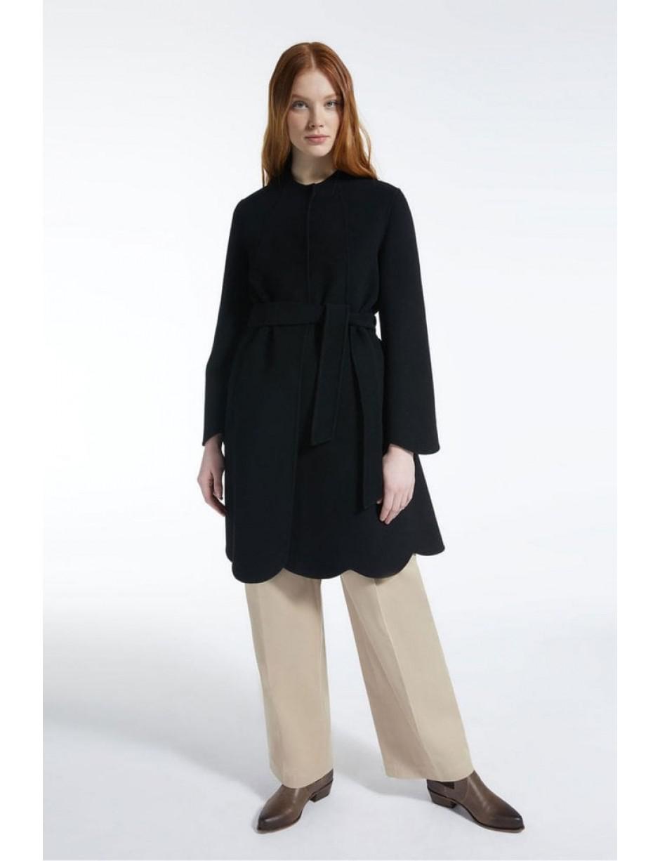 Weekend by Maxmara Weekend Maxmara Sacco Wool Coat In Black - Lyst