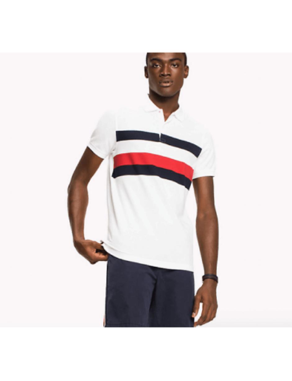 tommy hilfiger chest stripe polo
