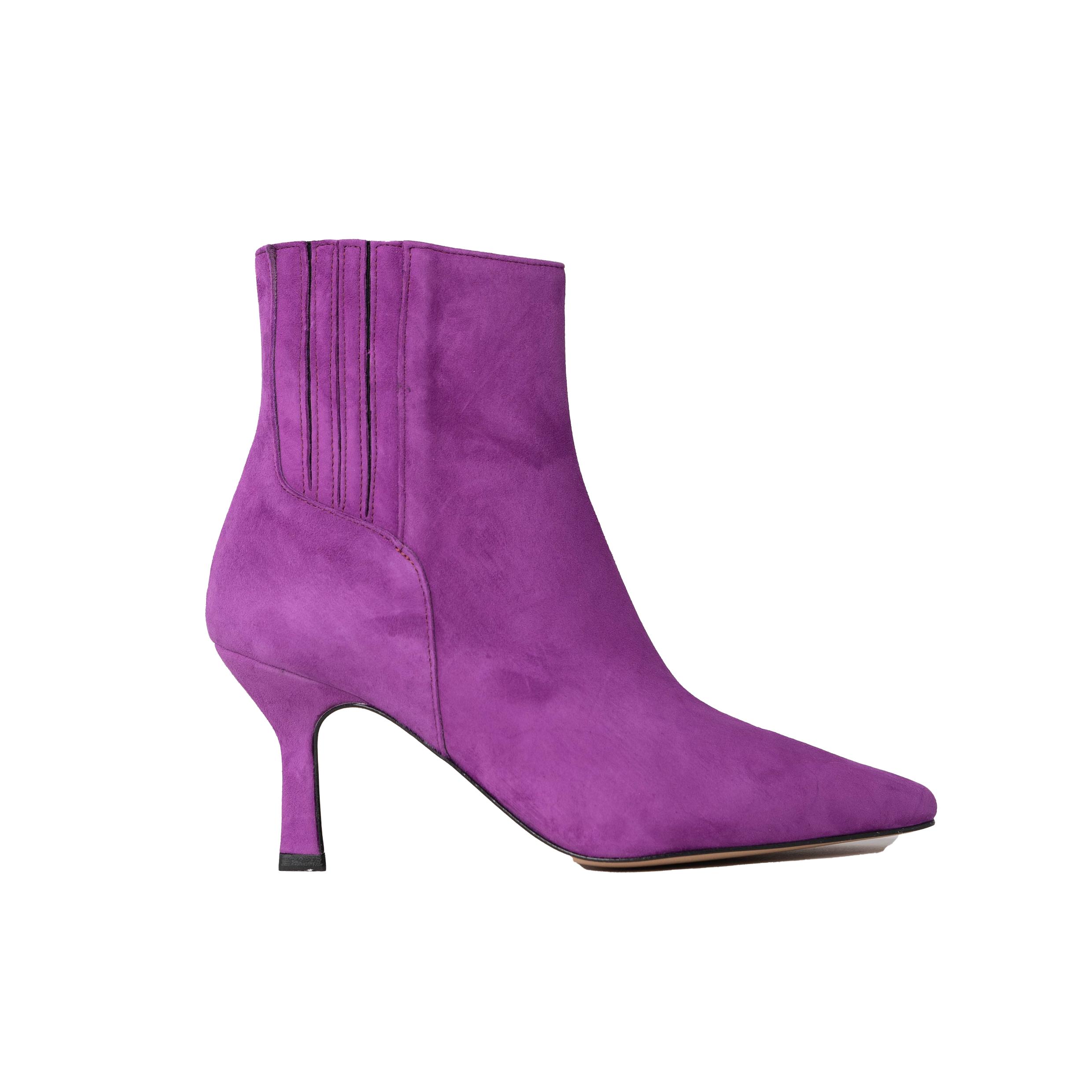 Bianca Di Suede Heel Shoe in Purple | Lyst