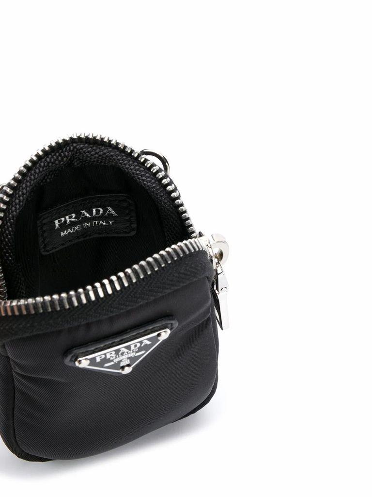 Prada Zipped Logo Plaque Mini Bag in Black - Save 20% | Lyst UK