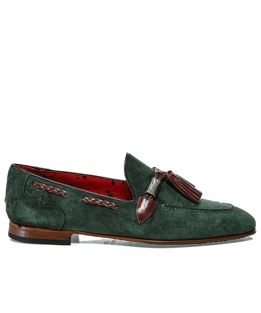 Jeffery West Suede Martini Tassel Loafers Colour: Green for Men - Lyst
