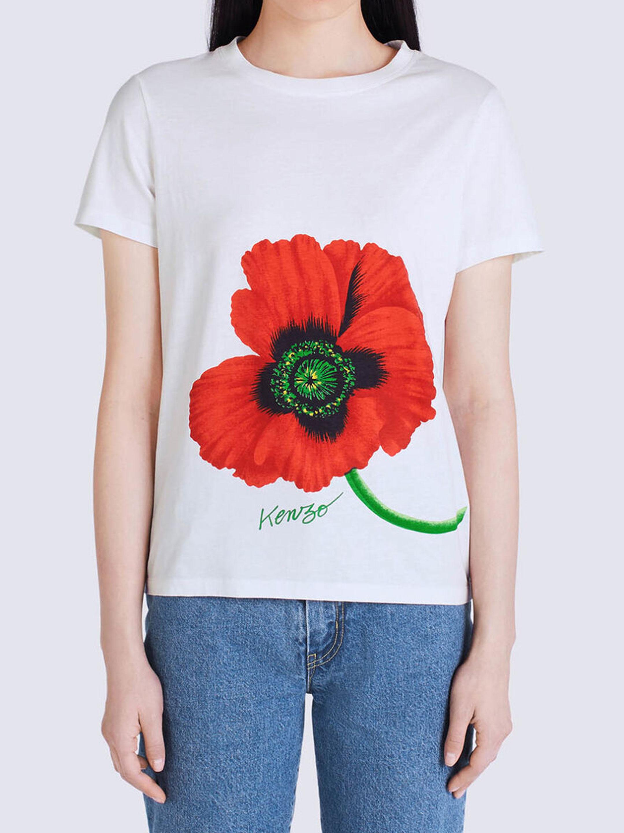 新品 KENZO ケンゾー Tシャツ POPPY ポピー ホワイト L XL-