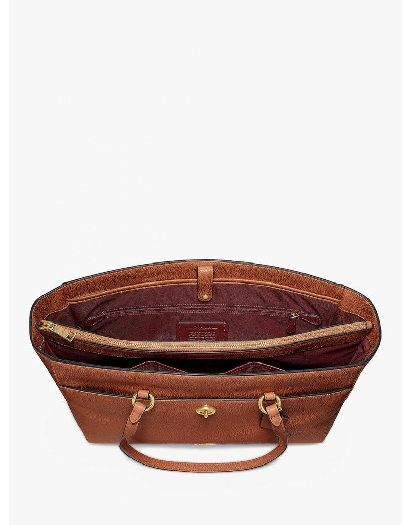 crossgrain leather folio tote