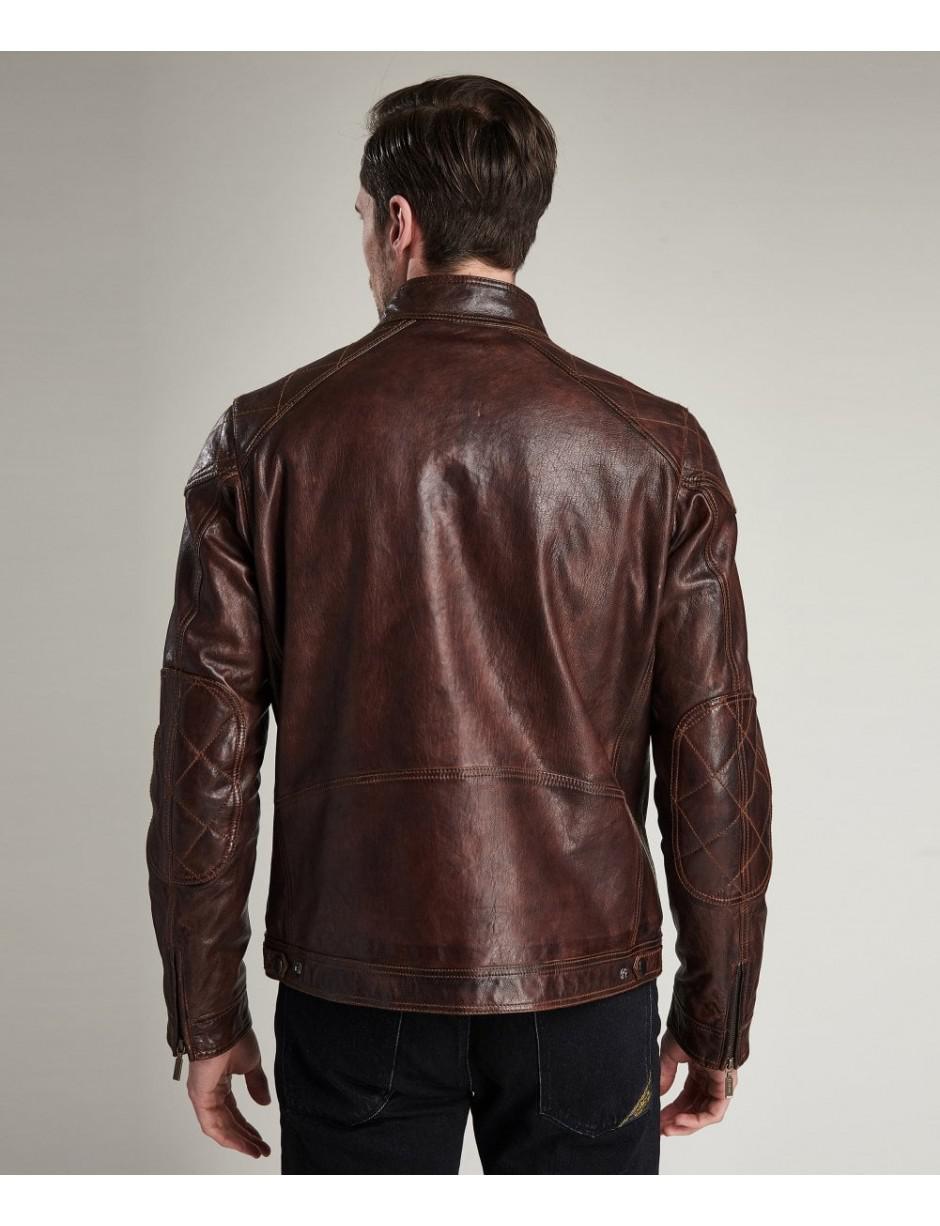 Barbour Leather James Jacket in Cognac (Brown) for Men | Lyst UK