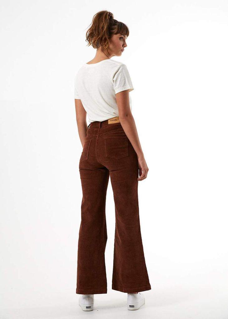 Afends Marsha Corduroy Flares in Pink 