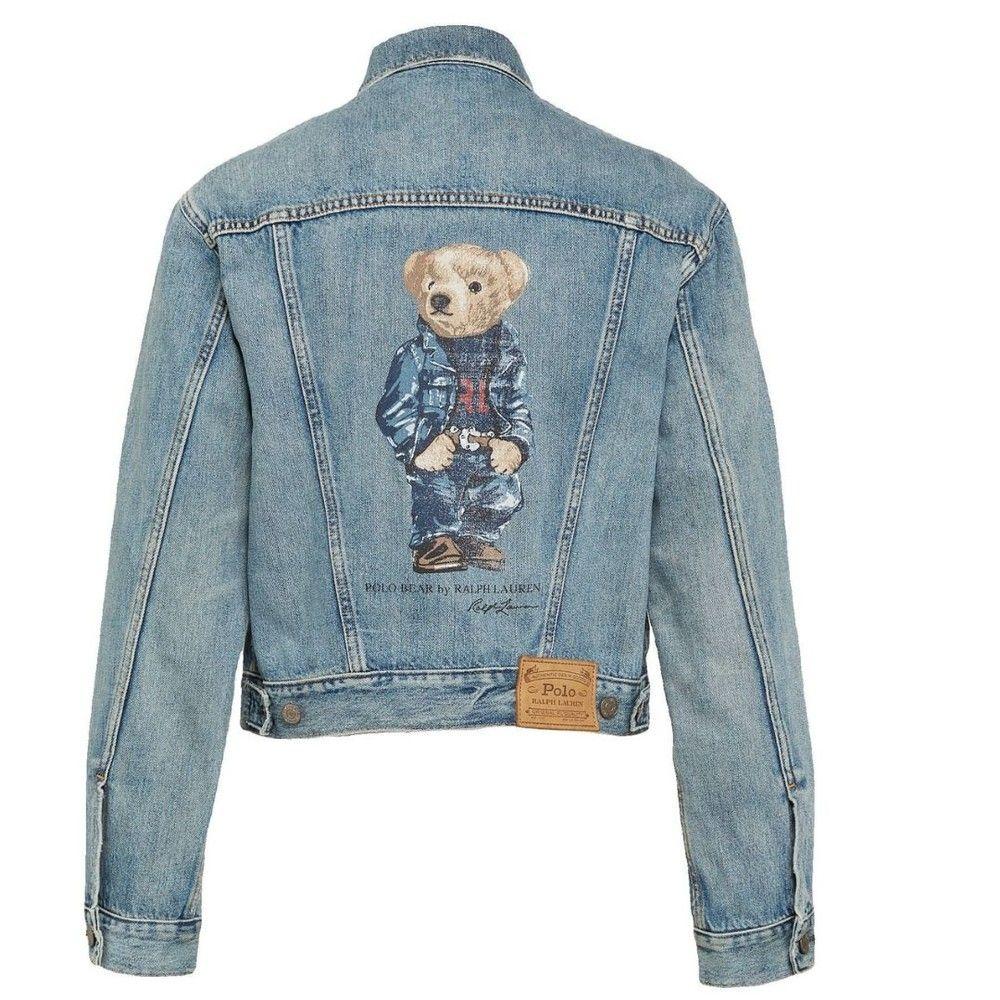 Ralph Lauren Womenswear Denim Bear Trucker Jacket in Blue - Lyst