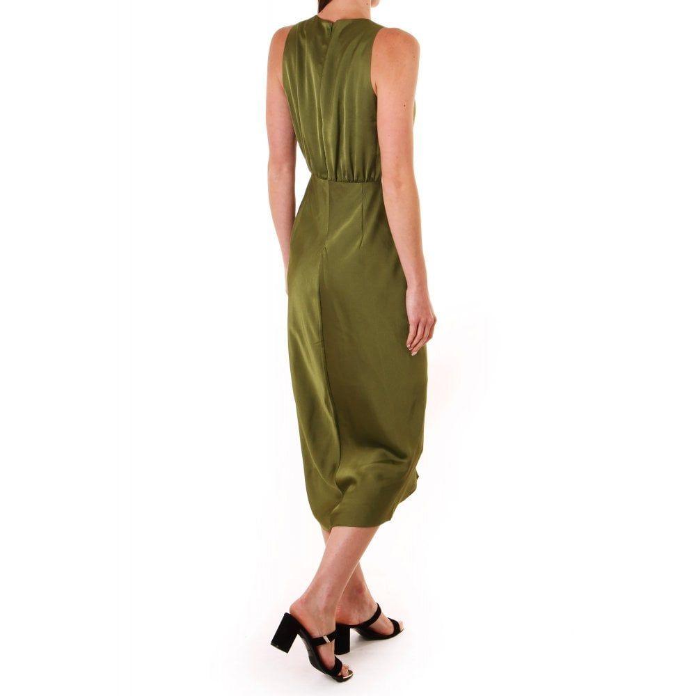 Ted Baker Womens Pohshan Keyhole Detail Midi Dress in Green - Lyst