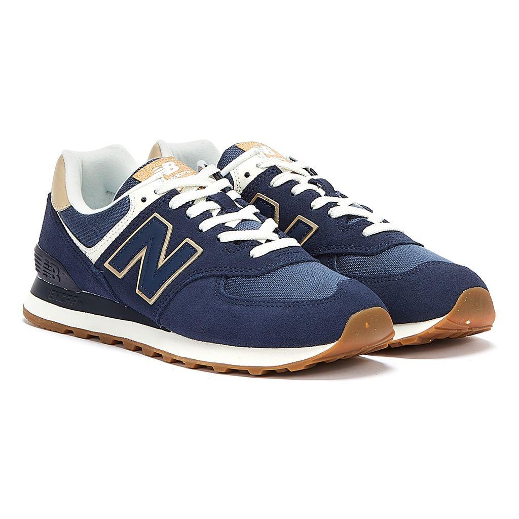 New Balance 574 / Tan Trainers in Blue | Lyst