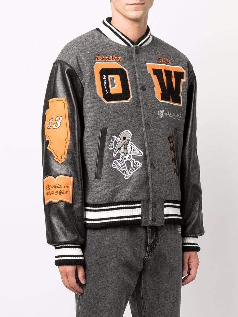 off white letterman jacket