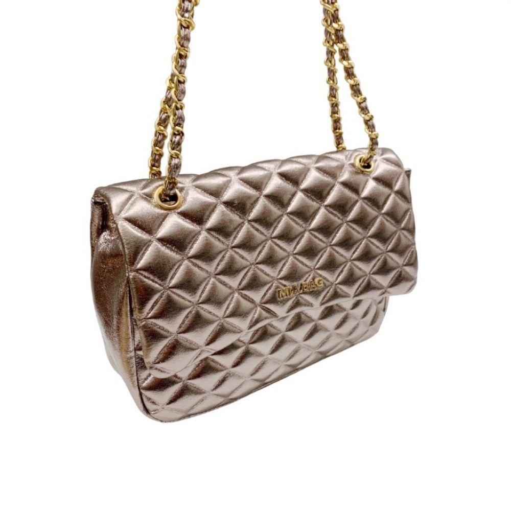 Mia Bag Tracolla Shiny - Bronzo in Brown | Lyst Australia