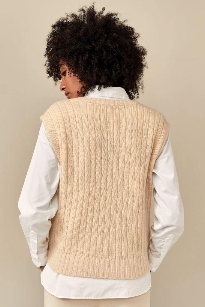 Bellerose Cotton Doswy Macadamia Vest in Natural - Lyst