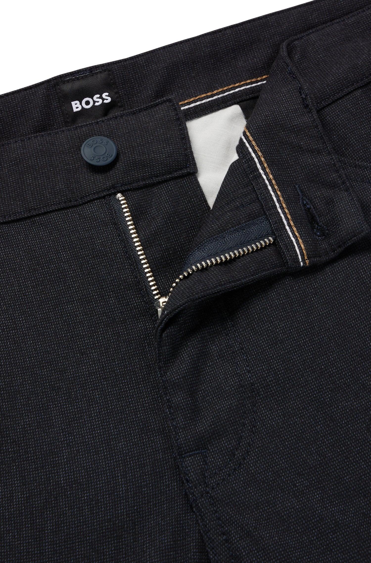 BOSS by HUGO BOSS Boss - Maine3 Dark Blue Regular Fit Smart Jeans In  Melange Stretch Denim 50484936 404 for Men | Lyst