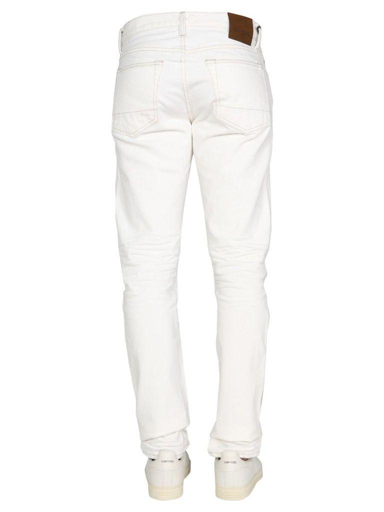 Tom Ford Cotton Jeans in White for Men - Lyst