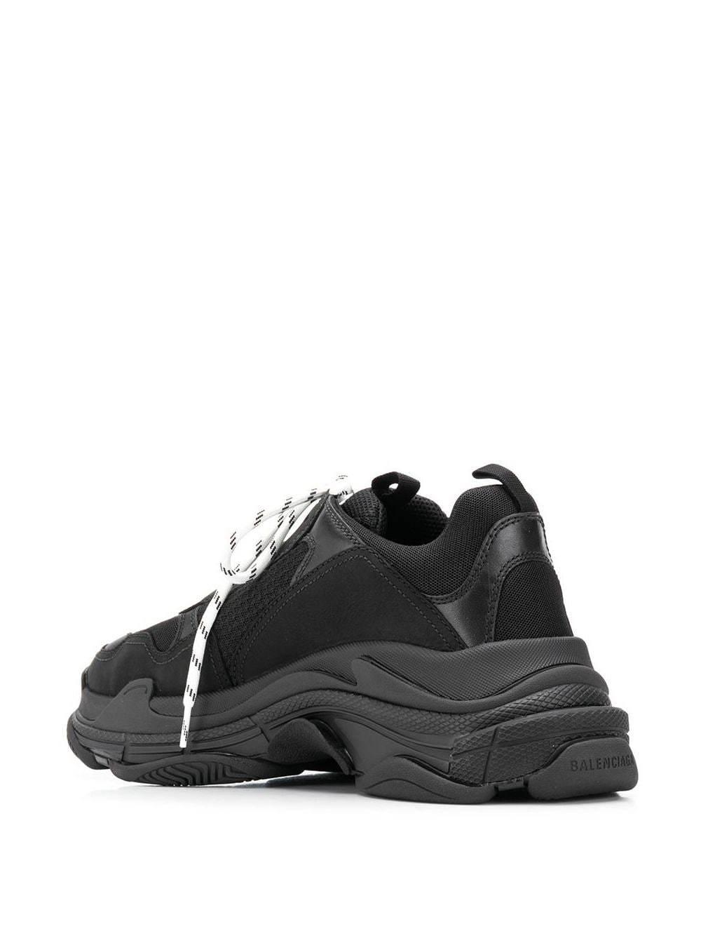 Balenciaga Leather Triple S Sneakers Black for Men - Save 26% | Lyst