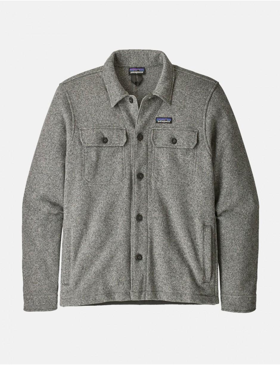 Fleece Shirt Jacket Stonewash in Grey 