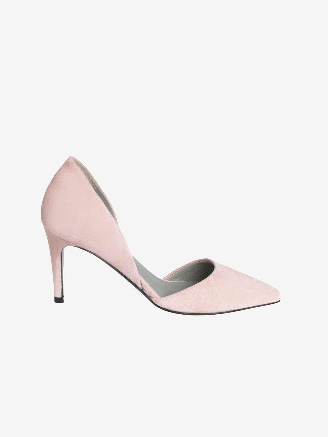 blush pink court shoes