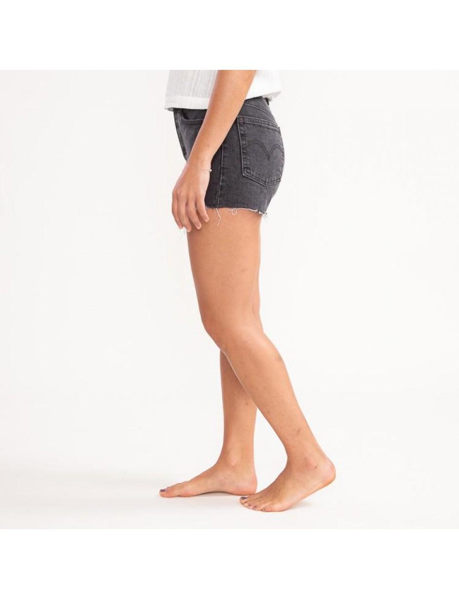 levi's high rise black shorts