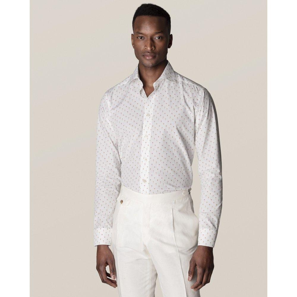 Eton Cocktail Print Poplin Shirt in 